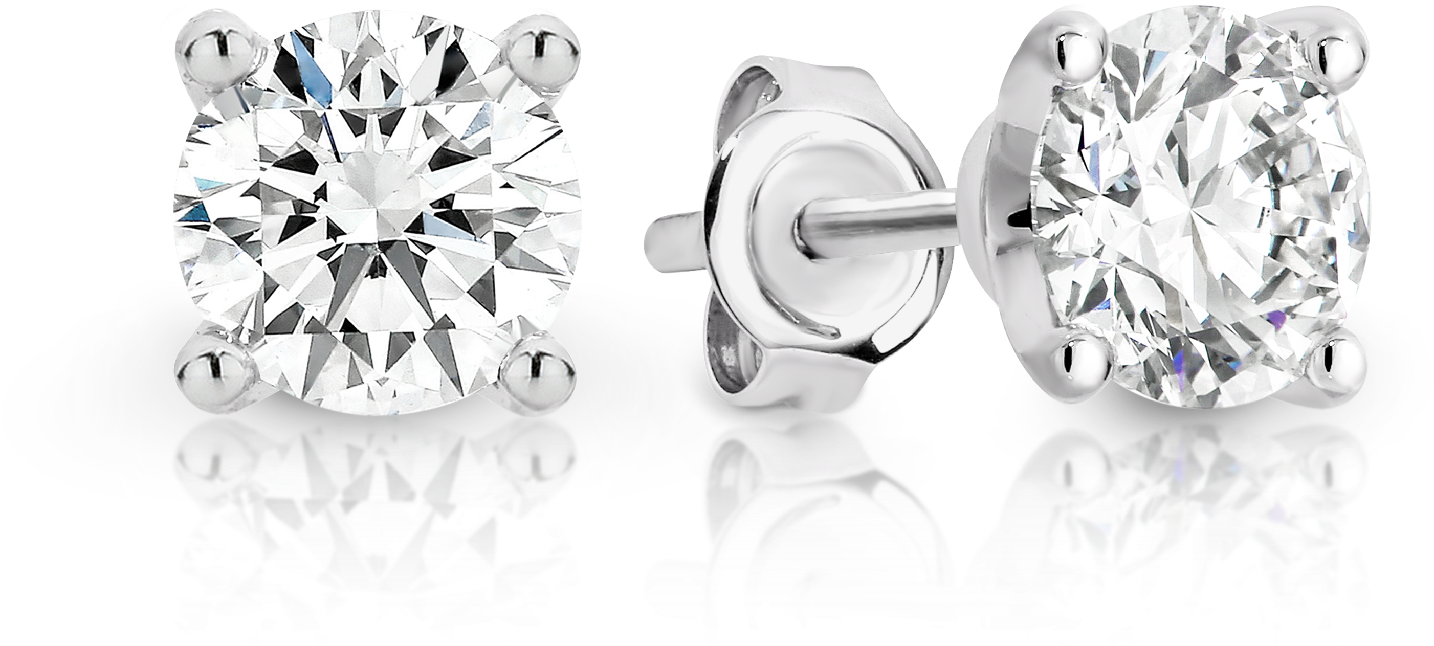 Created Diamond Stud Earrings - Altr Jewelry (3000x3000), Png Download