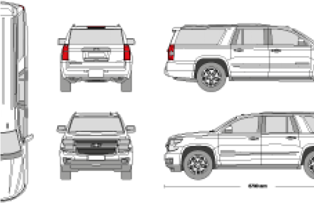 Camaro Clipart Chevy Silverado - Chevrolet Suburban (640x480), Png Download