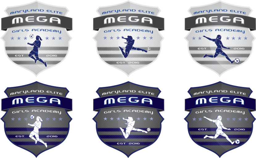 Mega Soccer Academy Logo Designs - Badge (983x545), Png Download