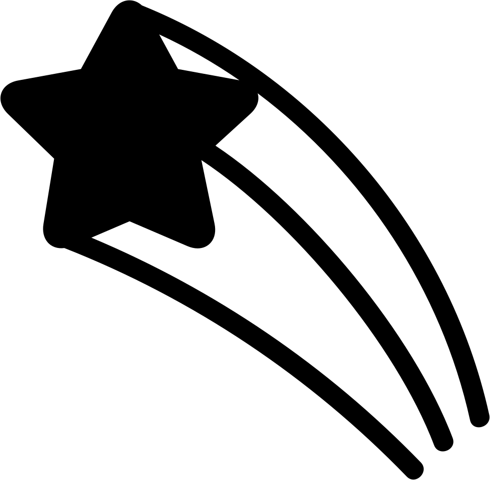 Shooting Star Comments - Icon (982x962), Png Download