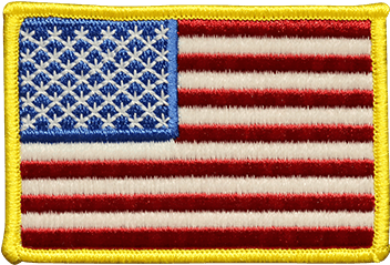 Phoenix Flag Clipart Pencil - American Flag Patch Transparent (615x615), Png Download