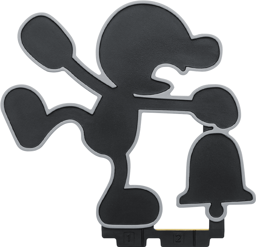 Game & Watch - Amiibo Super Smash Bro Series Mr Game (1542x1557), Png Download