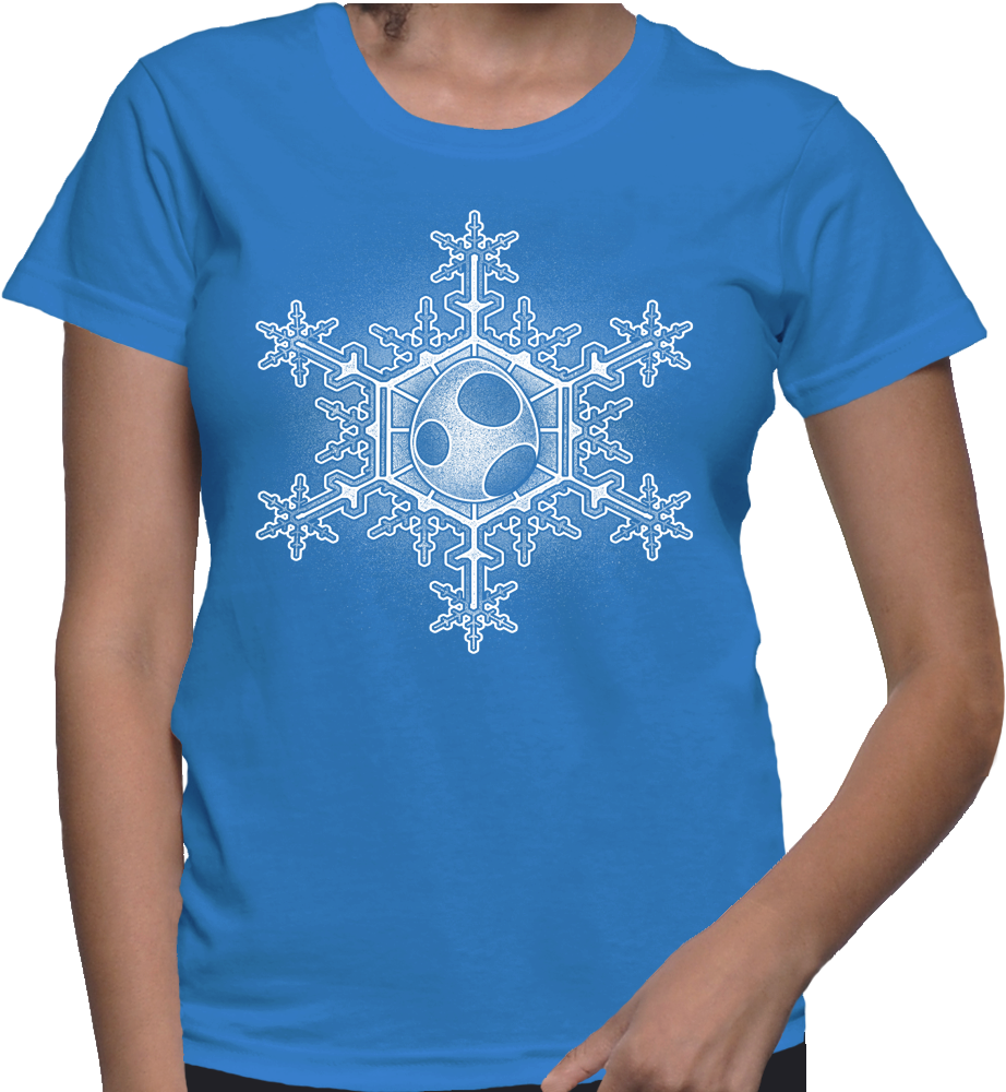 Simple & Cool Yoshi Egg Snowflake T Shirt - Shirt (1000x1000), Png Download
