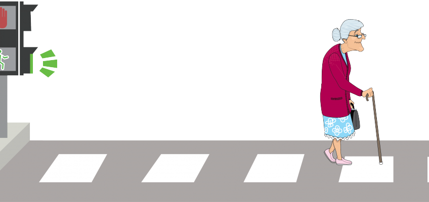 Self-organizing Pedestrian Traffic Lights - Pedestrian Traffic Light Png (848x400), Png Download