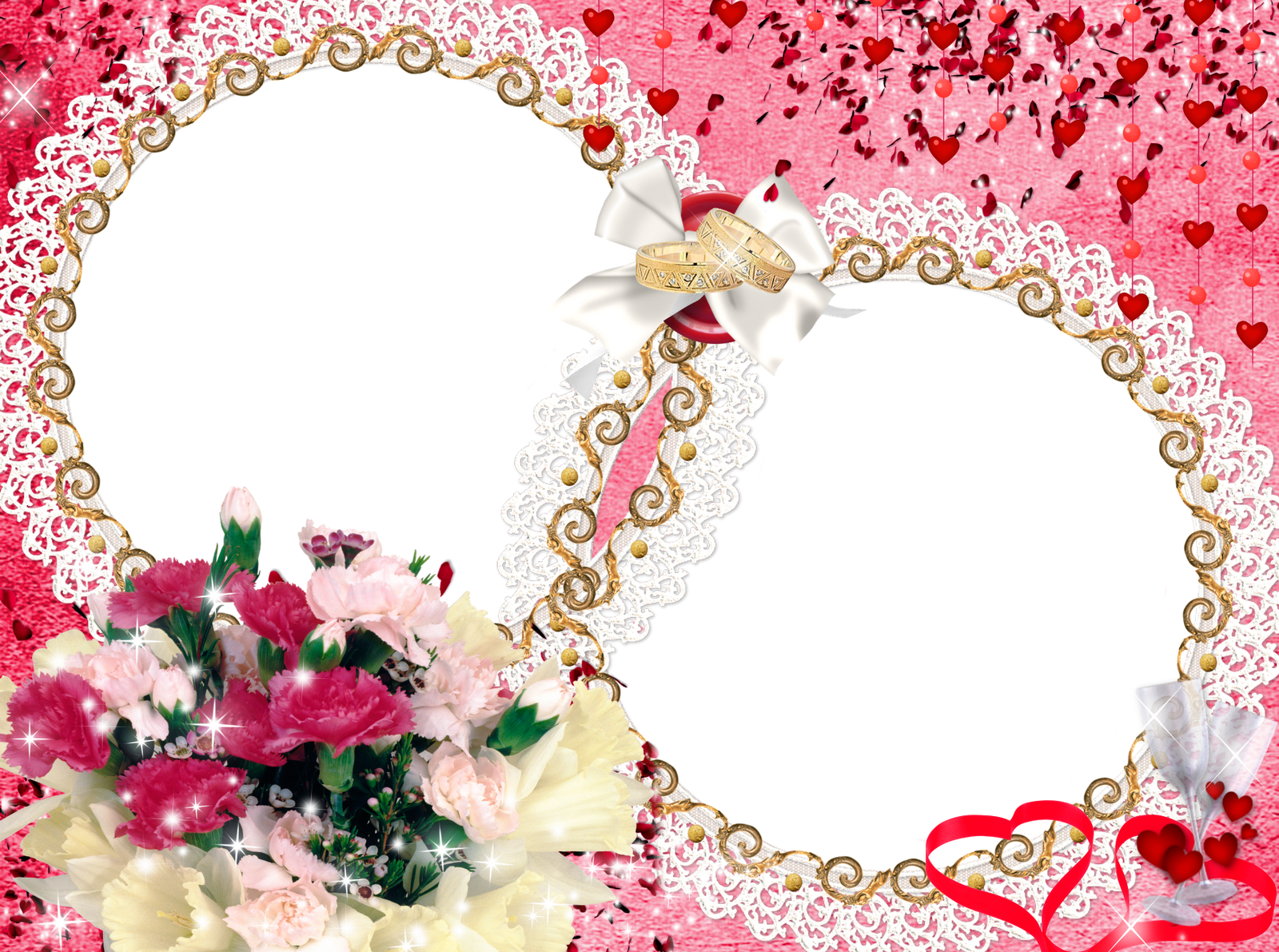 Frames Png Fundo Transparente Casamento (1600x1191), Png Download