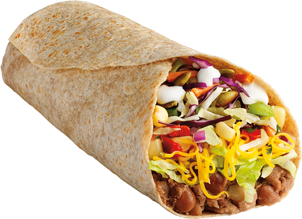 Taco Time Veggie Soft Taco (686x600), Png Download