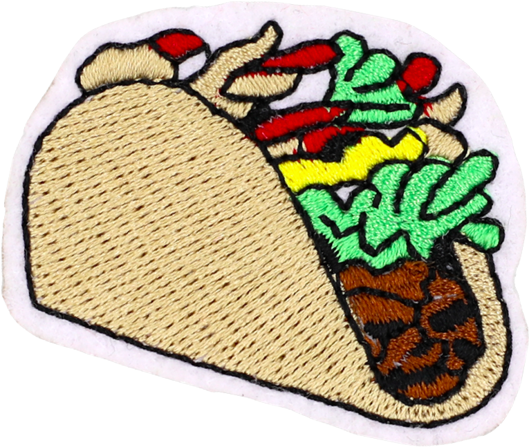 Taco - Cross-stitch (771x654), Png Download