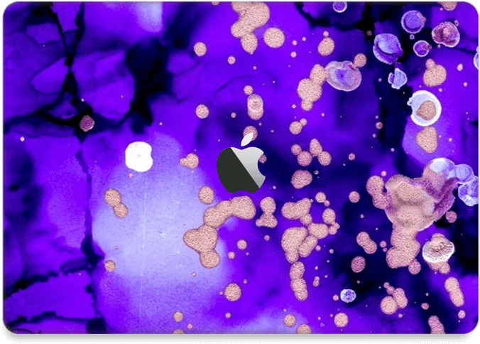 Purple Color Splash Skin Macbook Air - Iphone (800x562), Png Download