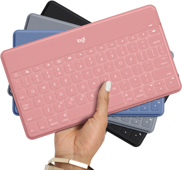 Type It Out In Style - Logitech Keys To Go Pink (800x687), Png Download