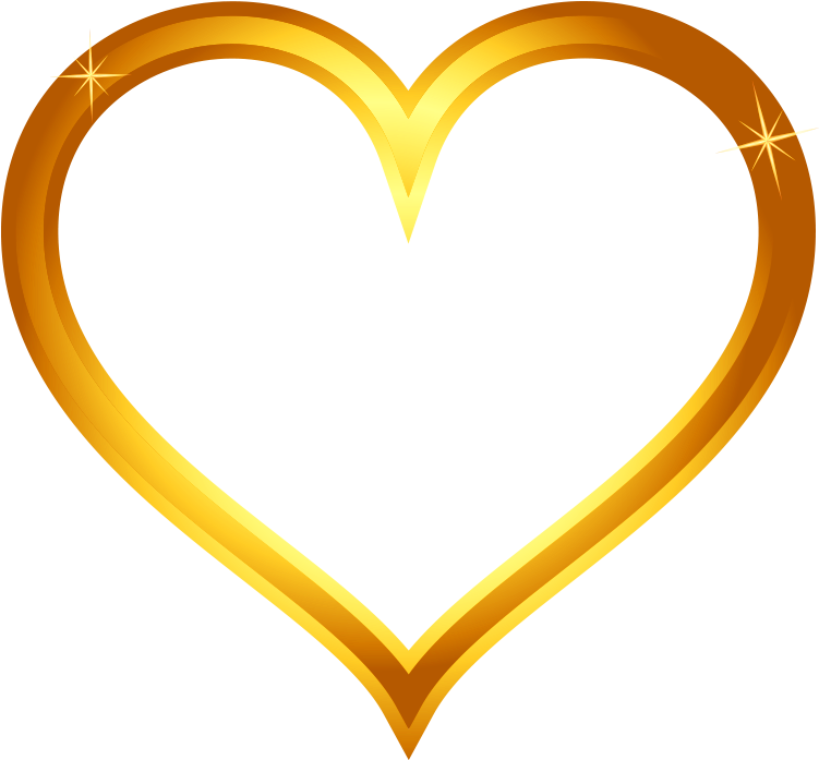 Gold Heart Png Transparent - Heart (1000x824), Png Download