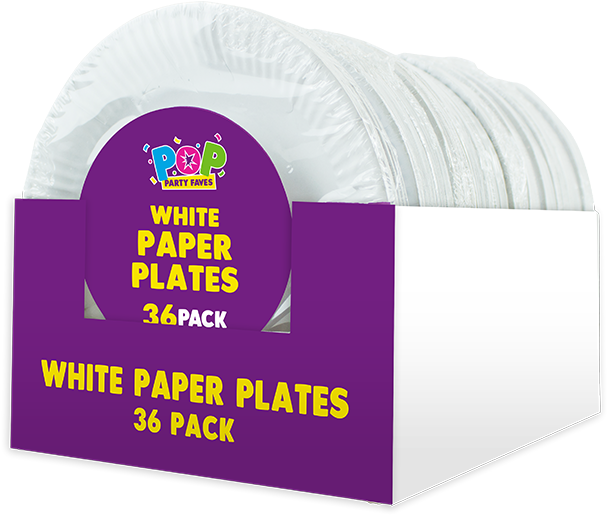 Disposable White Paper Plates 18cm - Panfleto Inauguração De Loja (800x620), Png Download