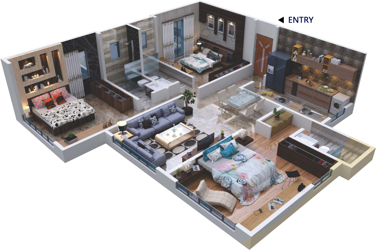 Internal Features - Floor Plan (1920x884), Png Download