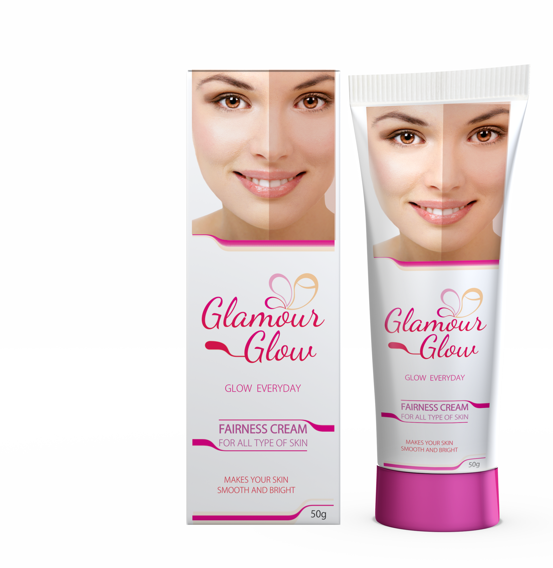 Glamour Glow Fairness Cream - Glamour Glow Fair Cream (2300x2365), Png Download