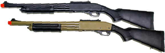 Jag Arms Scattergun Hd Black Gas Shotgun Airsoft Gun - Firearm (688x688), Png Download