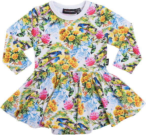 Rock Your Kid Bird Bloom Dress - Day Dress (700x700), Png Download