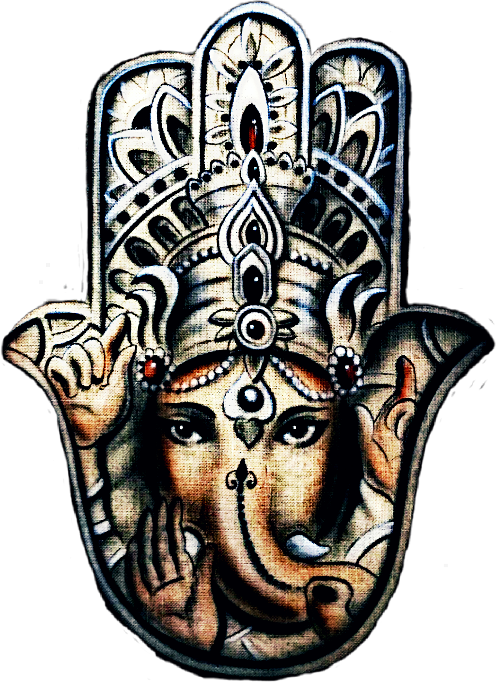 Fatima'shand Sticker - Illustration (1024x1407), Png Download