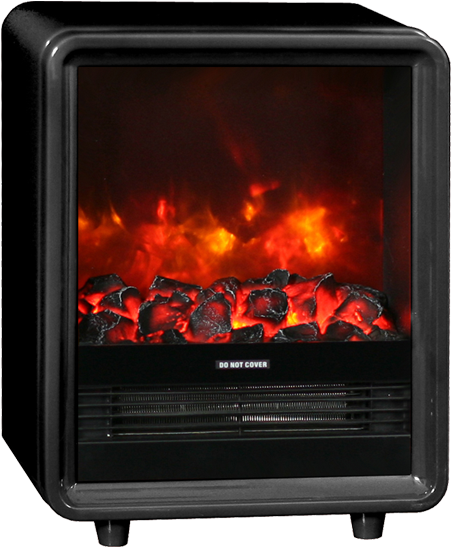 New 2000w Black Portable Mini Cube Electric Fireplace - Hearth (800x546), Png Download