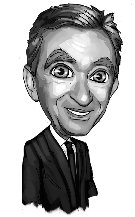 Bernard Arnault - Cartoon (550x771), Png Download