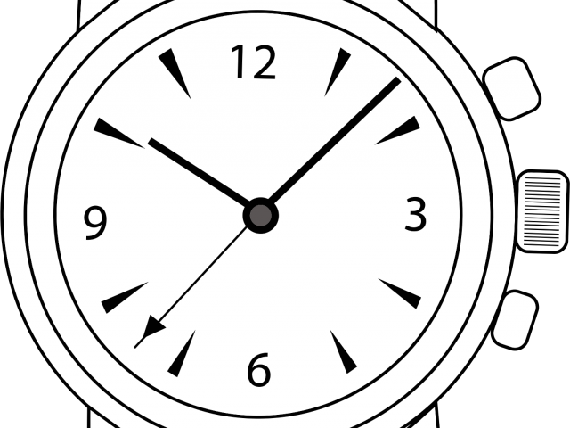 Vector Library Download Watch Free On Dumielauxepices - Watch Drawing (640x480), Png Download