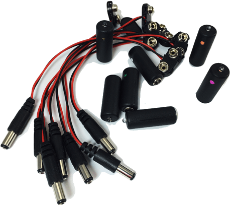 7 Pack Color Assortment Of Mel Led Lights And 9 Volt - Speaker Wire (600x600), Png Download