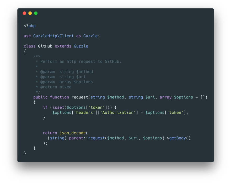 Creating A Client Class That Extends Guzzle - My Awesome App (880x783), Png Download