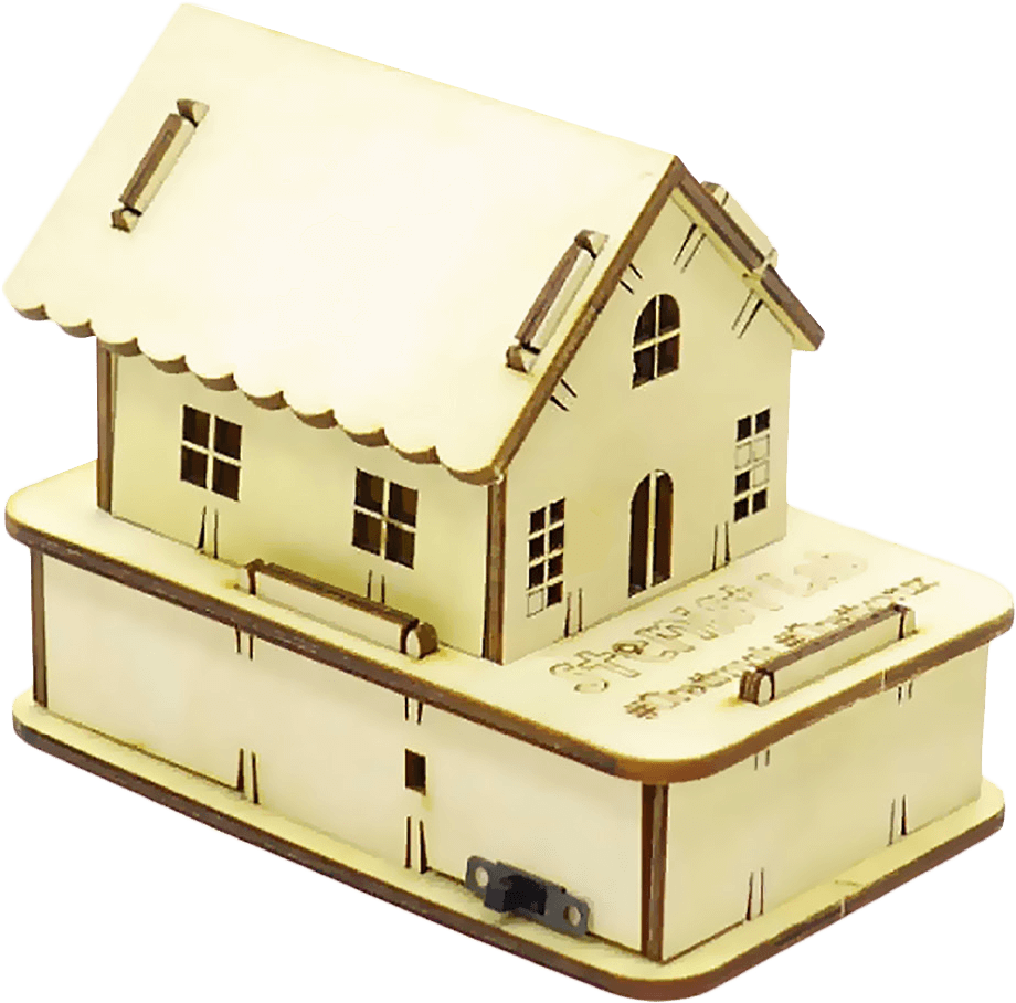 Wooden Rgb House - House (1200x1200), Png Download