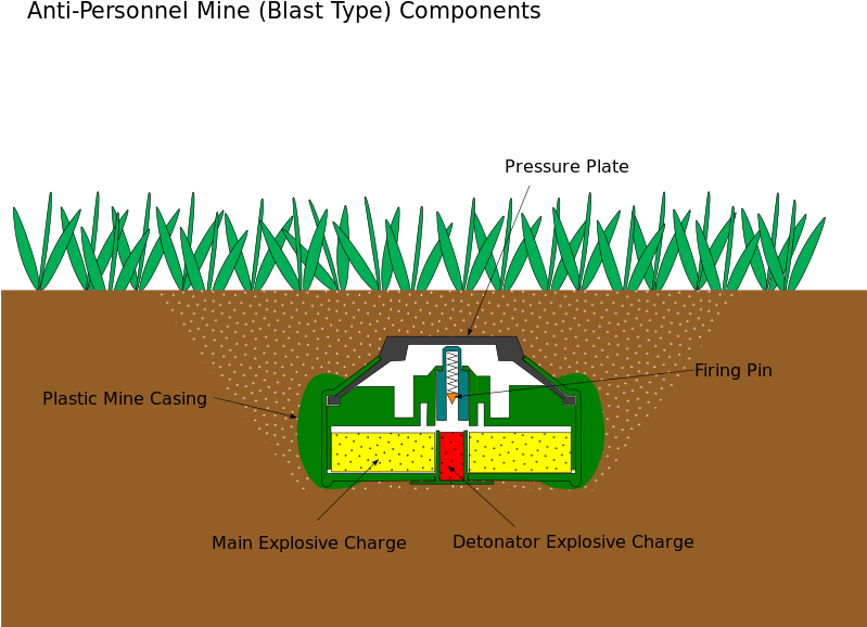 Anti-personnel Mine - Anti Personnel Mine Size (799x600), Png Download