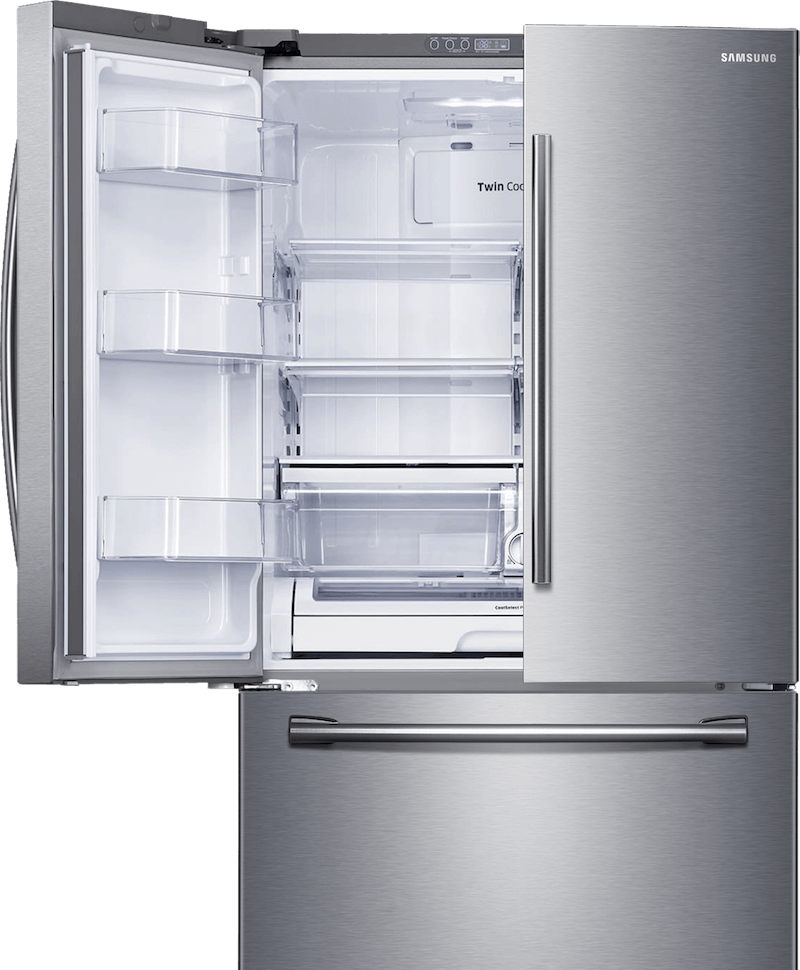French Door Refrigerator Top Freezer Refrigerator - Major Appliance (800x970), Png Download