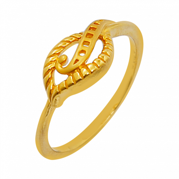 Enchanting Matt Finish Gold Ring - Gold Ring Designs For Female Without Stones (600x600), Png Download