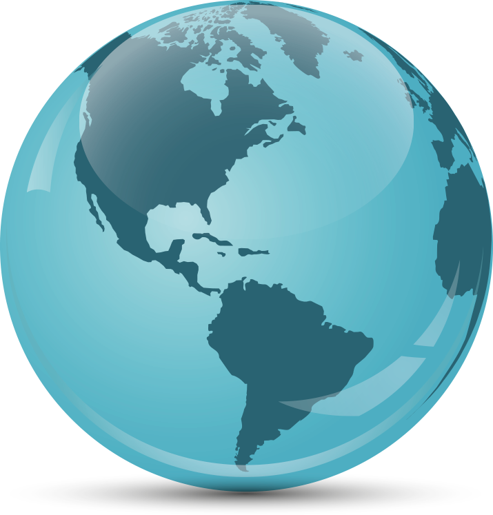 Linkwell 45x45cm 18" Dark Blue Nice World Map Cushion (715x747), Png Download