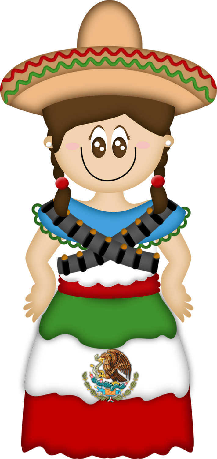Clip Art Library Maracas Clipart Mexican Decoration - Dibujo Mexicana (711x1500), Png Download