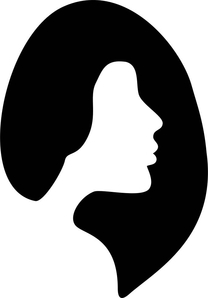 Female Hair Salon Symbol - Icon Hair Salon Vector Png (684x980), Png Download