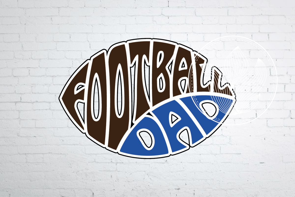 Digital Football Dad Word Art In Oval Football Shape, - Dad Life Football Svg (1200x800), Png Download