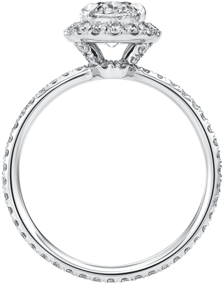 The One, Oval-shaped Diamond Micropavé Engagement Ring - One Harry Winston Oval (760x500), Png Download