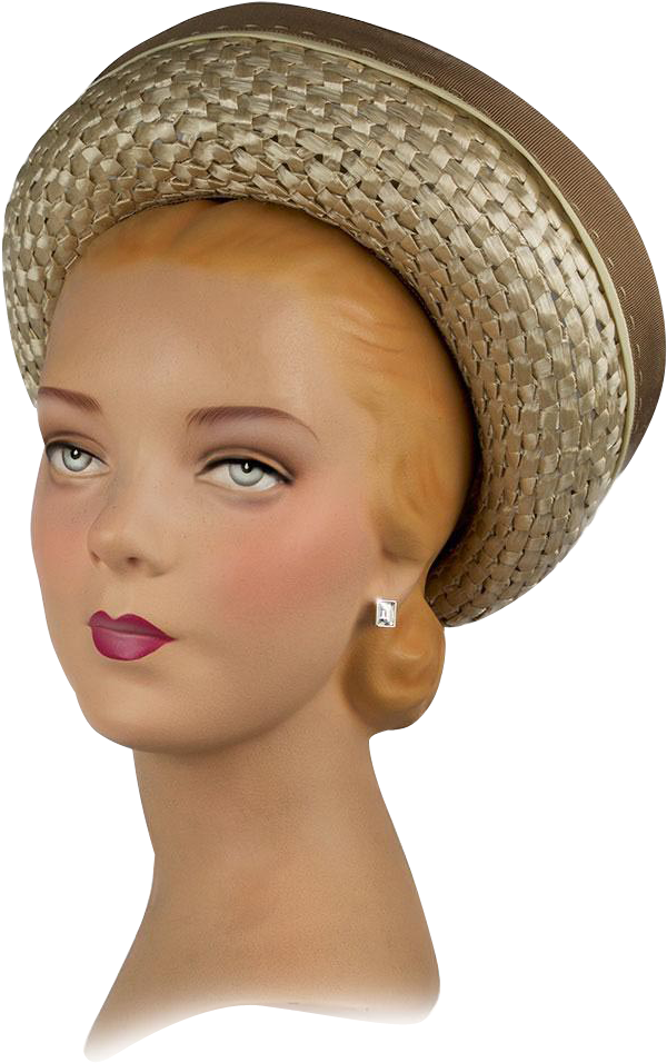 Vintage 1950s Hat, Flexible Retro Summer Breton May (955x955), Png Download
