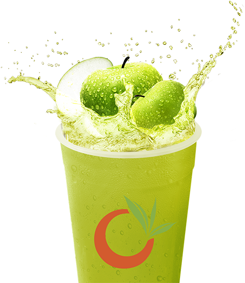 Apple Green Tea - Green Apple Tea Png (516x572), Png Download