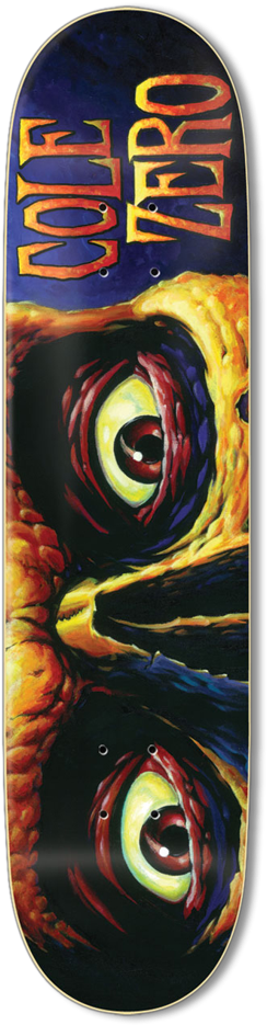 Actionvillage Zero Cole Skull Eyes Dura - Slick - Purple/black/yellow (265x1024), Png Download