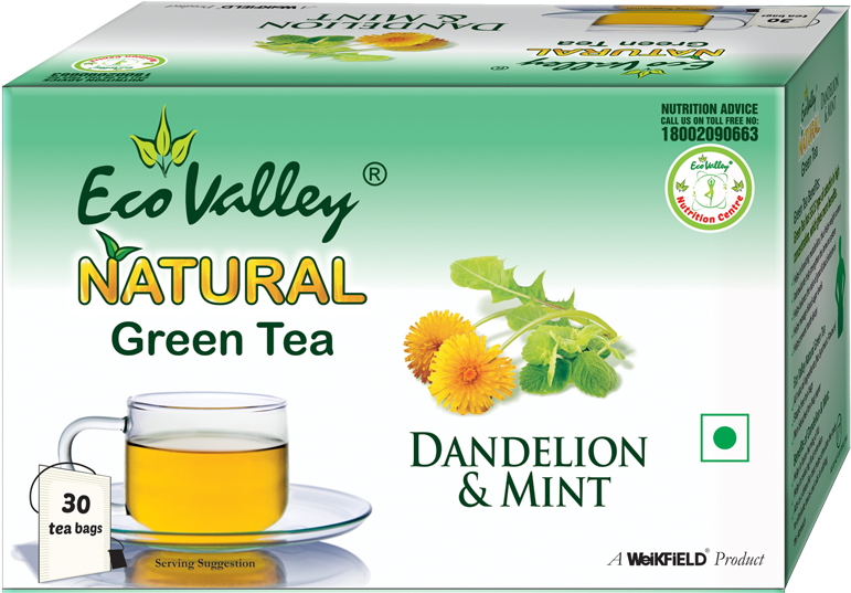Eco Valley Organic Green Tea Tulsi & Citrus 30 (980x1110), Png Download