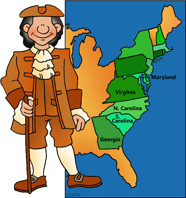 Colonial Clip Art United States Clip Art Phillip Martin - Colony Clipart (648x648), Png Download