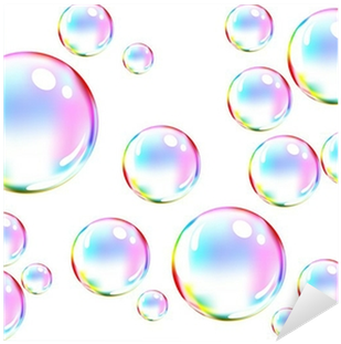 Vector Of Colored Soap Bubbles Sticker Pixers174 We - Dessin Bulle De Savon Colorées (400x400), Png Download