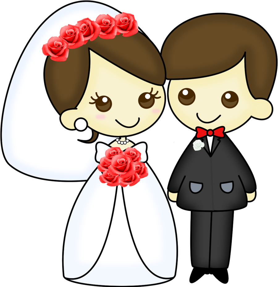 Married Clipart Png - Dibujos De Matrimonio (900x929), Png Download