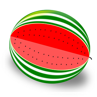 Watermelon Fruit Melon Food Healthy Fresh - Arbuz Rysunek (363x340), Png Download