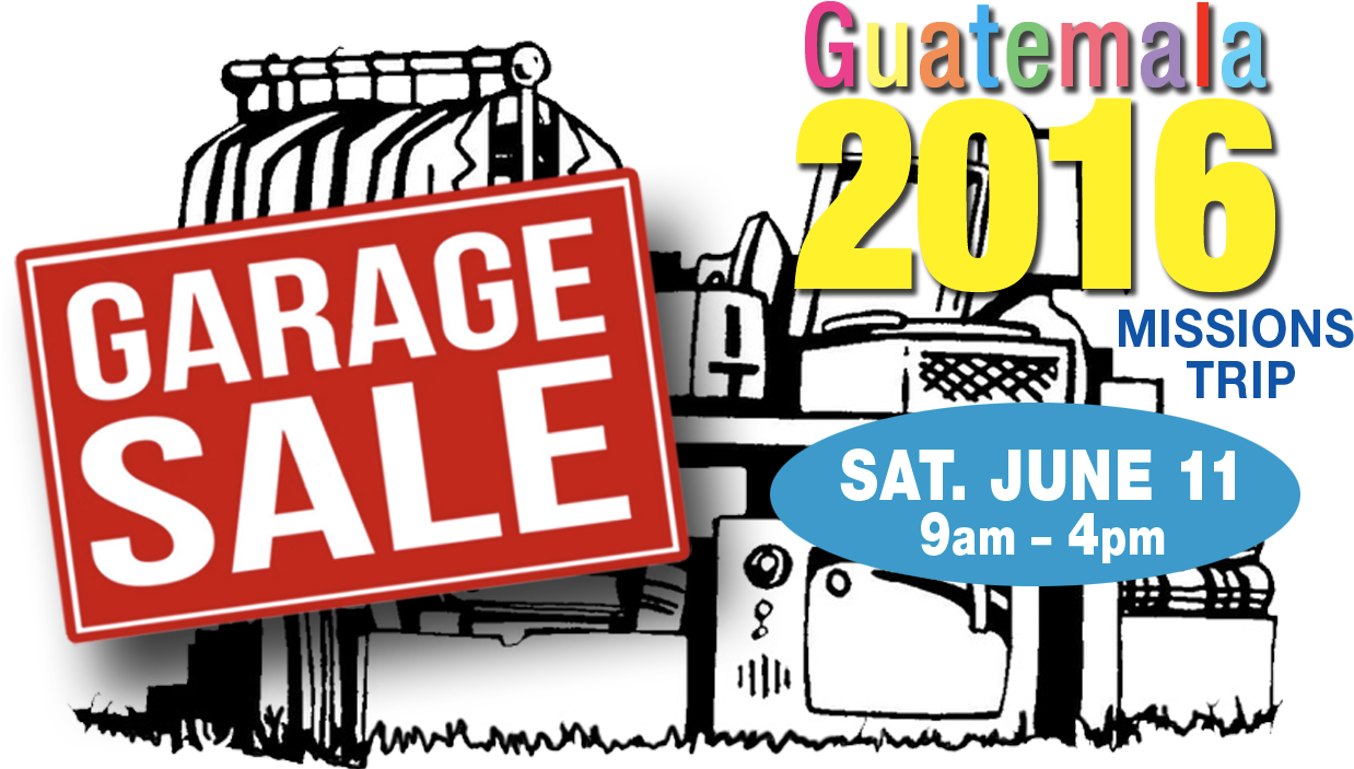 Garage Sale For Guatemala Mission Trip - Garage Sale (1247x707), Png Download
