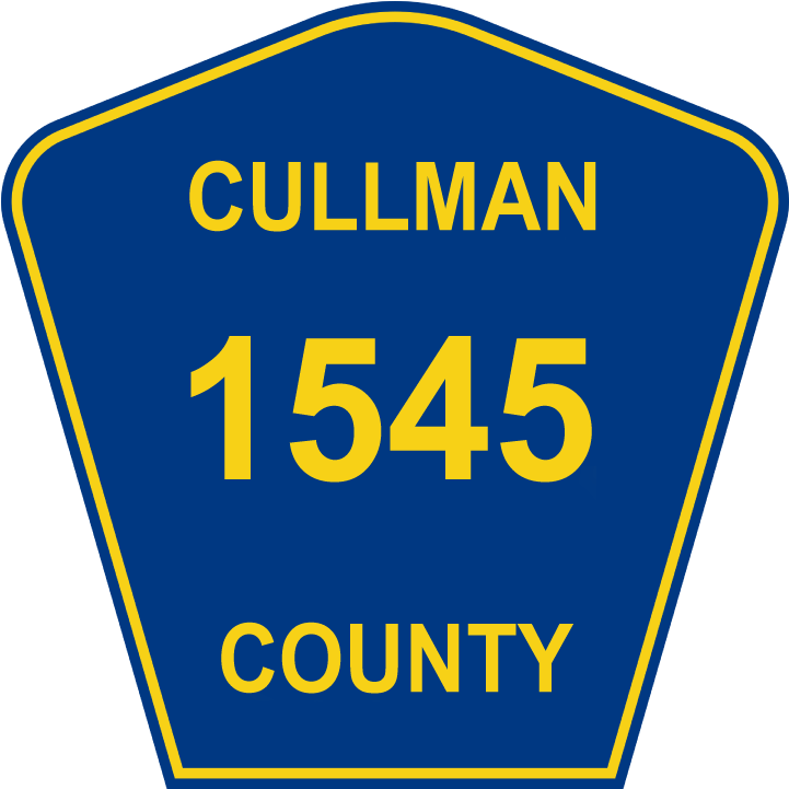 County Road Sign Blue (735x735), Png Download