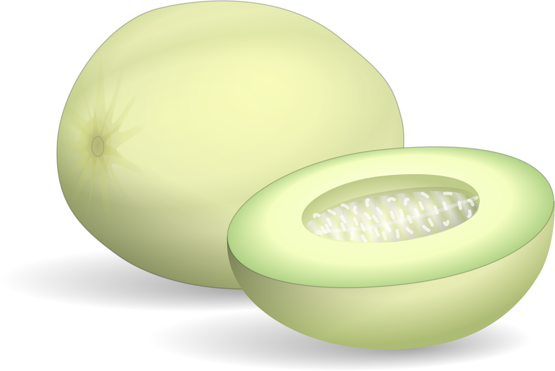 Fruit, Cartoon, Melon, Plant, - Honeydew Melon Clipart Png (800x533), Png Download