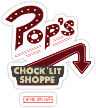 The Logo Of The Diner In Riverdale - Pop's Riverdale Logo Png (375x360), Png Download