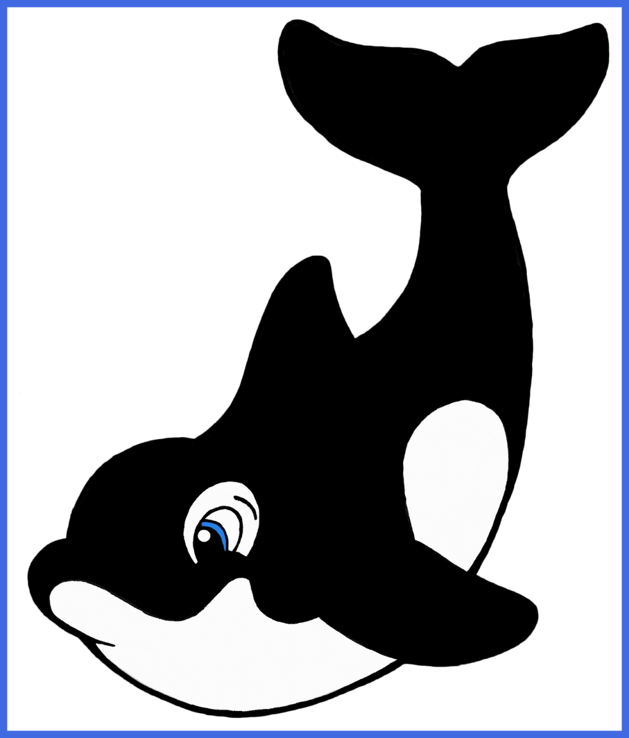 Seal Clipart Sea Lion - Cute Cartoon Killer Whale (907x1064), Png Download