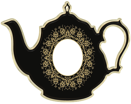 Teapot Pot Porcelain Tea Server Coffee Ser - Teacup Public Domain (428x340), Png Download