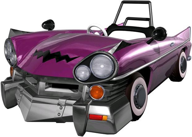 Ssbb Sticker Wario Car - Mario Kart Double Dash Wario Car (620x442), Png Download