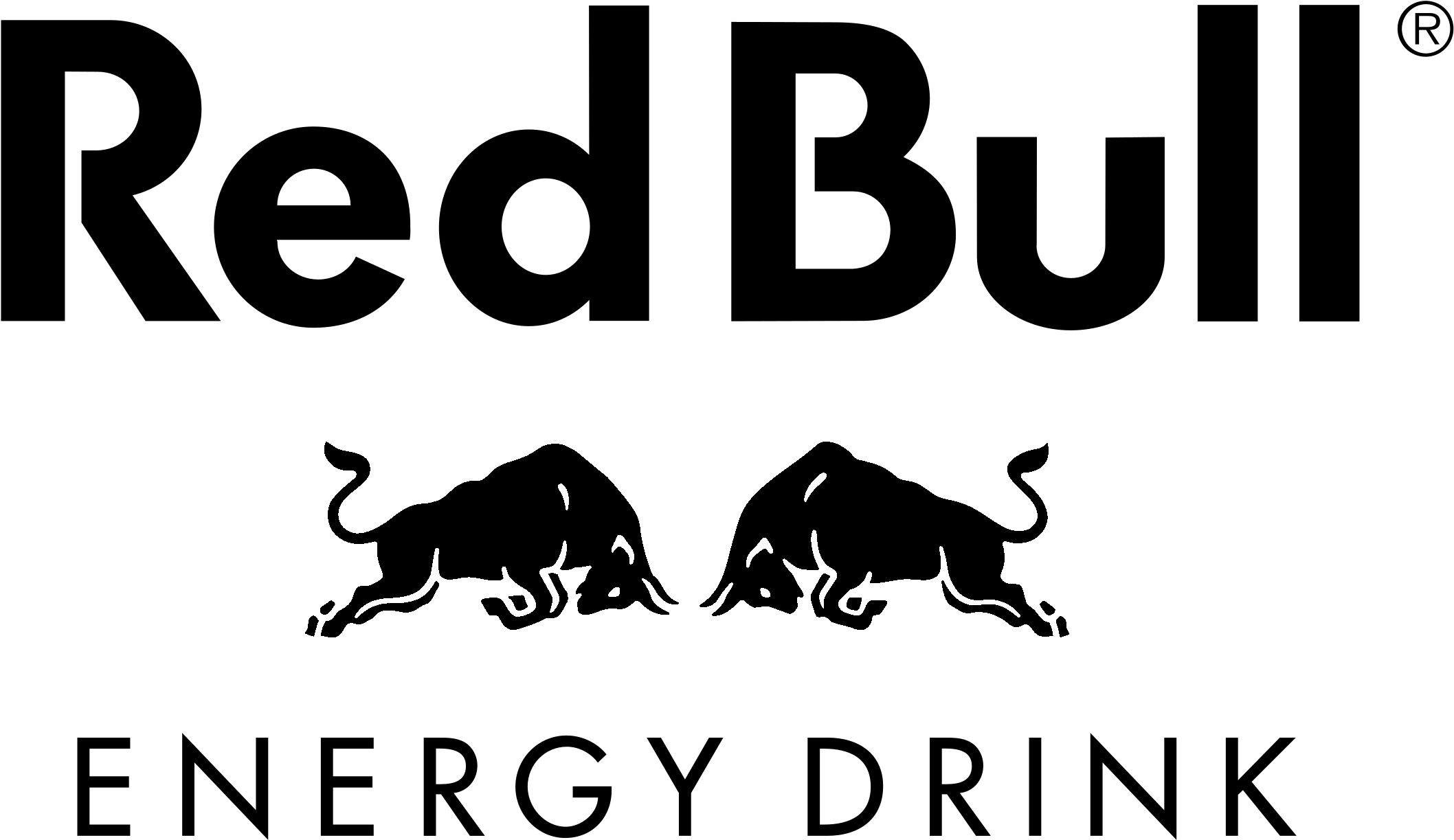 Red Bull - Black Red Bull Logo (1000x580), Png Download